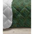 thumbnail image 3 of Leaves Down Alternative Comforter, Rhythmic Double Exposure Tropical Leaf Palmate Motifs on Plain Backdrop, Microfiber Quilt for All Season, 5 Sizes, White and Multicolor, by Ambesonne, 3 of 3