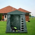 thumbnail image 2 of Bike Tent, PE Bike Shed Bicycle Tent with Storage Bag and Wind-Proof Nails, Heavy Duty Bike Covers Outdoor Storage Water-Proof for Bicycles, Gardening Tools, Backyard Items Green, 2 of 7
