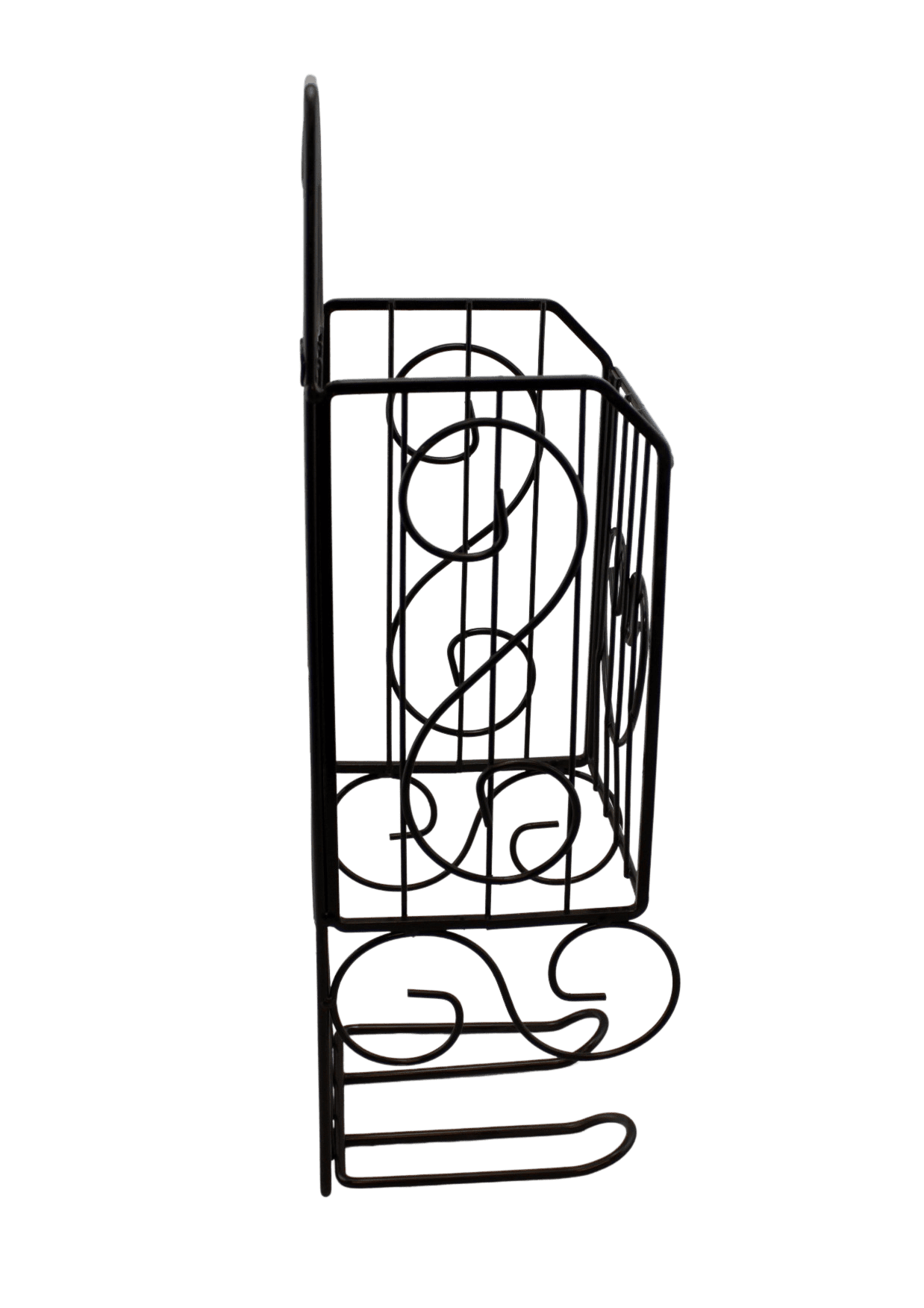 Dependable Industries Spare Toilet Paper Holder Wall Hanging Or Self Standing Storage Unit Rack Brown Metal Steel Bathroom Décor Holds Extra Rolls