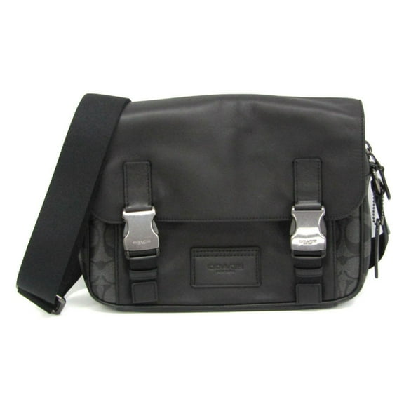 Pre-Owned Coach Signature Truck Crossbody C3747 Women's PVC,Leather Shoulder Bag Black (Good)