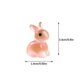thumbnail image 5 of CuiLiyq 1 Pcs Easter Luminous Mini Resin Bunny, Small Resin Rabbit Figures for Fairy Garden Easter Egg Fillers Landscape DIY Terrarium Crafts, Desktop Table Decor, Holiday Party Favor (Pink), 5 of 7