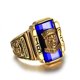 thumbnail image 3 of Anillo punky Hugo de acero inoxidable Tono Dorado vintage, 3 of 6
