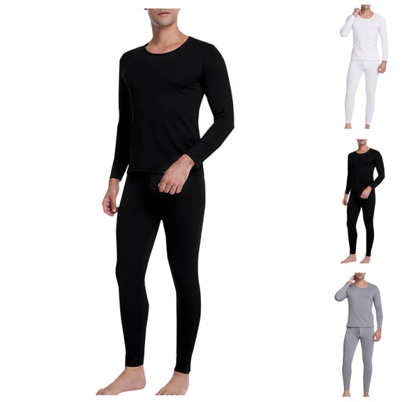 FAZVAOO Men's Lightweight Thermal Underwear Set Long Johns Base Layer Top and Bottom
