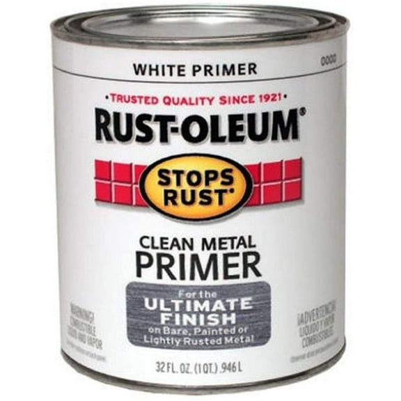 7780502 Protective Enamel Paint, 32-Ounce, Flat Whtie Clean Metal Primer New Version