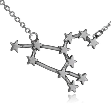 Leo Zodiac Constellation Sign Stainless Steel Pendant Necklace