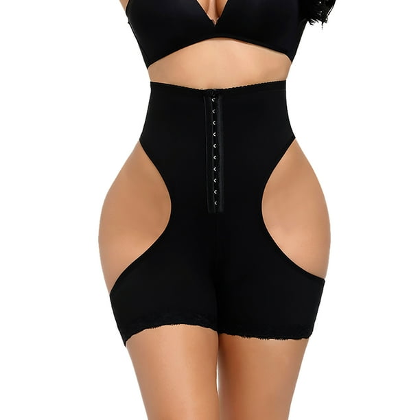 Women's new breasted high waist sexy lace leaky butt corset body shaping  pants 
