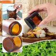 thumbnail image 4 of czcpp-2 Pack 2 oz Amber Glass Jars with lids, Cosmetic Jars with Inner Liners and Black Lids, Lotion Jars, Candle Making Jars for Lotions, Scrubs and Cosmetic, Lables and Spatulas Include, 4 of 4