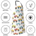 thumbnail image 5 of Kdxio Cartoon Monster Trucks Apron with Pockets Adjustable Kitchen Aprons for Men Women Waterproof Aprons for Cooking,Drawing,Crafting, Baking Household Cleaning, 5 of 8
