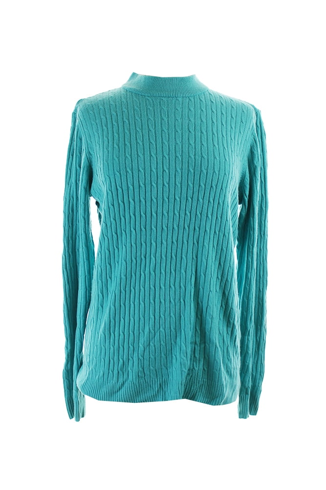 turquoise mock turtleneck