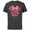 Charcoal, variant on Disney Minnie Mouse Icon Pink Hearts Valentine's Day - Short Sleeve Cotton T-Shirt for Adults -Customized-Black