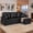 Black, variant on JERBOR Tufted Sectional Sleeper Sofa Pull Out Couch Bed - Modern Upholstered L Shaped Convertible Sofa Bed with Chaise Lounge and Storage for Living Room