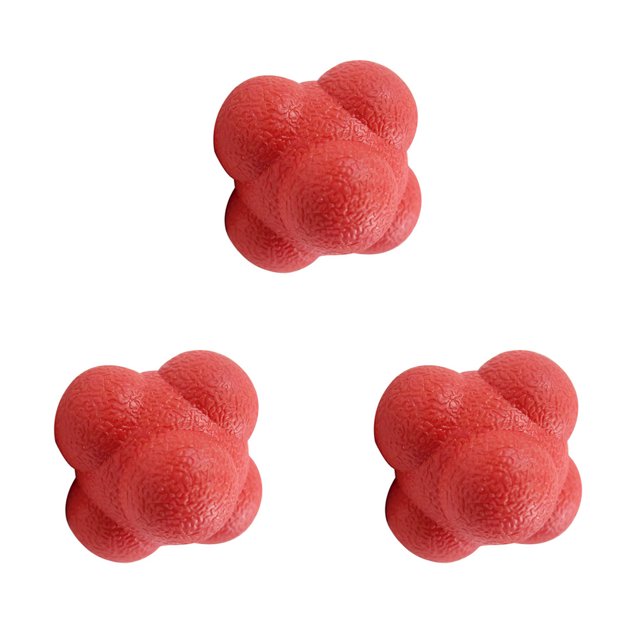 Soidarity Pelota de entrenamiento Hexagonal de 3 uds., pelota de reacción divertida para exteriores, pelota de silicona para coordinación de agilidad, Gimnasios en casa No.01 Soidarity HW4311-01