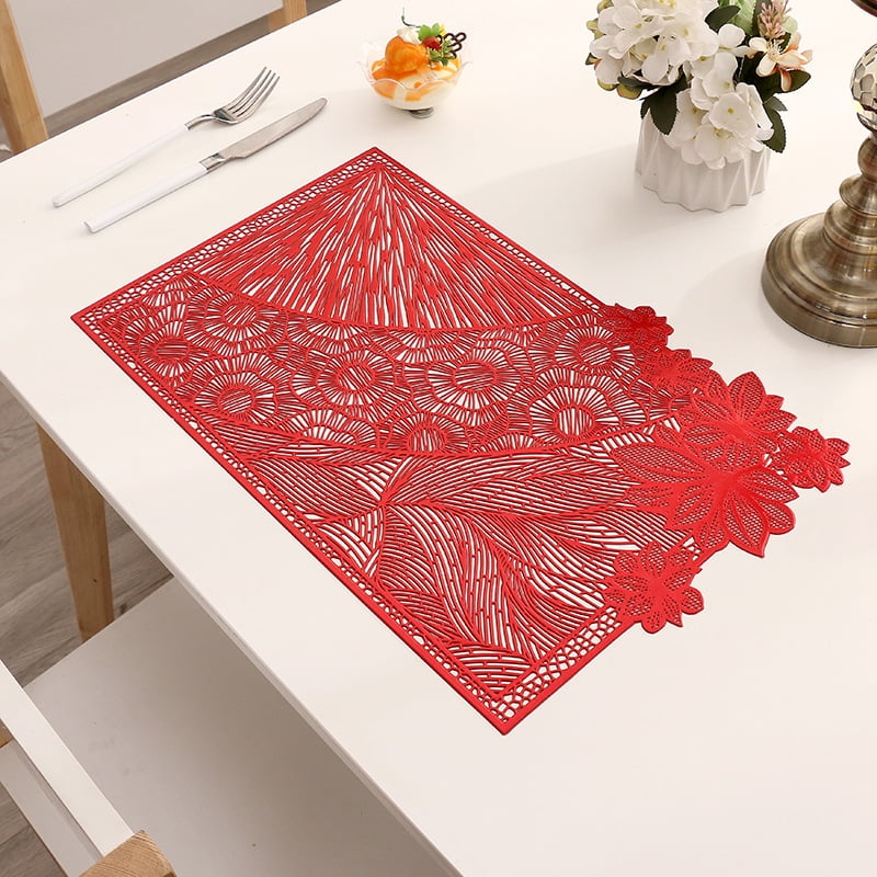 Details about   Set of 6 Pc Multicolor Wooden Design Floral Table Placemat Set with Tea Coasters 