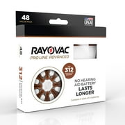 Rayovac Proline Advanced size 312a batteries, 48 count
