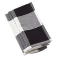thumbnail image 1 of SARO  20 in. Square Buffalo Plaid Check Pattern Design Cotton Napkin Set Black - Set of 4, 1 of 1