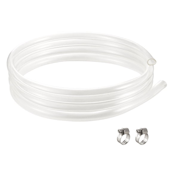 Clear Vinyl Tubing - 0.5 Inch ID, 0.625 Inch OD, 10 Feet Flexible PVC Hose for Plumbing, Aquariums, and DIY Projects