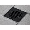 thumbnail image 3 of Kingston BSF4262MB Watercourse Symmetric 4-Inch Brass Square Grid Shower Drain with Hair Strainer in Matte Black, 3 of 6