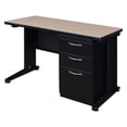 thumbnail image 2 of Regency Fusion 66 x 30 Teachers Desk with Single Pedestal Drawer Unit- Mocha Walnut, 2 of 2