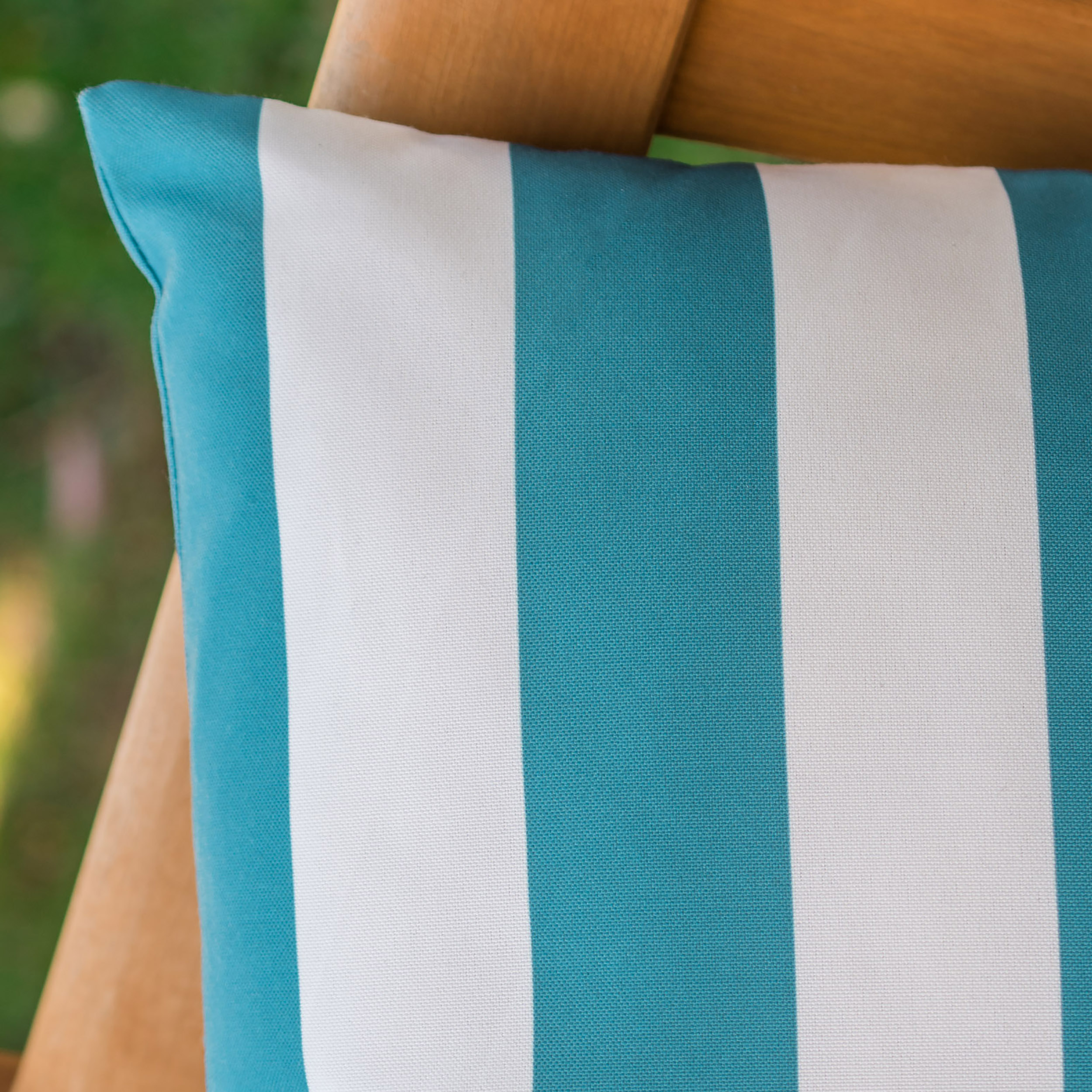 OUTDOOR Uneven Lines Throw Pillow or Cover, Teal/White Print 16, 18, 20 or  26 Sq Pillows/Covers, Striped/Stripe/Line Turquoise Blue