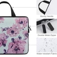 thumbnail image 3 of AWERP Decorative Lively Rose Floral Colorful Pink Purple Navy Blue Grey White Laptop Carrying Bag Computer Protective Handle Case 17inch, 3 of 5