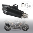 thumbnail image 6 of Carevas 1.5-2" Inlet Motorcycle Exhaust Muffler Pipes Unversal Slip on Style Tail Tube High Temperature Resistant Replacement for Yamaha Motorcycle ATV ZX6R 10R Z900 Z800 R25 R6, 6 of 7