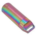 thumbnail image 5 of Portable Waterproof Stainless Steel Pills Case Container Bottle Keychain for ElderlyColorful Titanium, 5 of 5