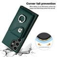 thumbnail image 5 of TECH CIRCLE For Galaxy S23 Plus Wallet Case with Card Holder,360°Rotation Finger Ring Holder Kickstand Protective RFID Blocking PU Leather Flip Cover for Samsung Galaxy S23 Plus 2023,Green, 5 of 7