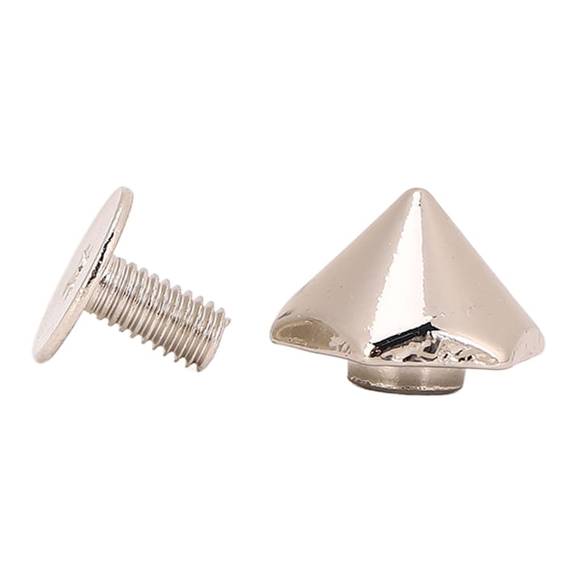 20Pcs Hexagonal Cone Rivet, Anti Corrode Zinc Alloy Construction Easy to Install Rivet Screw Set for Leather Goods Bags Repair KitsGold 10mm