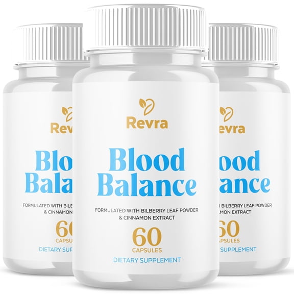 Revra Blood Balance Support Pills Advanced Formula Vitamin Supplement 180 Capsules