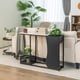 thumbnail image 3 of Costway 110 CM Mesa Consola, Mesa de Entrada Moderna con Superficie de Mármol Artificial, 2 Compartimentos de Almacenamiento de Malla, Mesa Delgada Perfecta para la Sala de Estar, Pasillo, 3 of 6