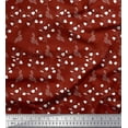 thumbnail image 1 of Soimoi Red Viscose Chiffon Fabric Flower Leaves Print Fabric by the Yard 42 Inch Wide, 1 of 3