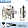 thumbnail image 3 of Zipper Binder with Shoulder Strap 2 inch 3 Ring Waterproof File Folder Organizer Bag 500 Sheet Elephant with Colorful Floral, 3 of 8