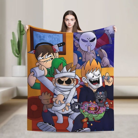 Anime Blanket Eddsworld Ultra-Soft Micro Fleece Blanket Cozy Blanket Thick Warm Plush Throw Blanket Sofa Cushion, Warm Flannel Blanket For Living Room Bedroom 60"X50"