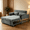 Gray01, variant on Gewnee 46"3 in 1 Convertible Sofa Bed,Pull-out Sleeper with 5 Reclining Positions for Living Room,Apartment,Velvet Gray