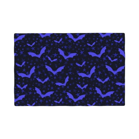 

Placemats Set of 4 Bats and starry sky darkblue Heat Resistant Non - Slip Place mats Waterproof table mat for Kitchen Dining-6片装