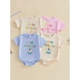 thumbnail image 3 of BemeyourBBs Baby Boys Girls First Birthday Romper Outfits One Years Old 1st Birthday Clothes Short Sleeve Cake Embroidery Bodysuit Playsuit Summer Clothing, 3 of 9