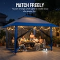 thumbnail image 6 of CROWN SHADES 13x13 Pop Up Gazebo Canopy Tent Gazebos Outdoor Gazebo for Backyard & Patio Blue&Gray, 6 of 9