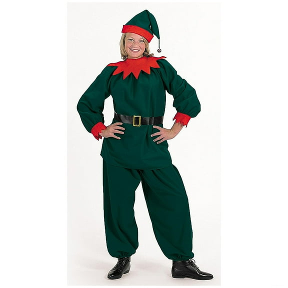 Halco Christmas Elf Velour Costume Suit Adult 14-18