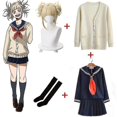 thumbnail image 1 of My Hero Academia Disfraz de Halloween Anime Boku No Hero Academia Himiko Toga Jk Uniforme Suéter Abrigo Peluca Disfraces A6pcs setL, 1 of 4