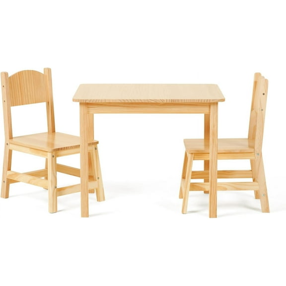 Solid Wooden Toddler Table and Chair Set, Stable and Sturdy, Easy to Clean Material, Kids Table and Chairs for Livingroom, Daycare, Classroom, Playroom