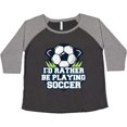 thumbnail image 3 of Inktastic I'd Rather Be Playing Soccer Women's Plus Size T-Shirt, 3 of 5
