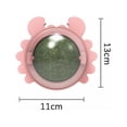 thumbnail image 2 of Bola de hierba gatera montada en la pared, juguete de hierba gatera, limpieza de dientes Juguete para morder para gatos, bolas comestibles giratorias que juegan a burlarse de los molares, juguete para, 2 of 5