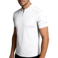 thumbnail image 2 of WIZUTIZ Moisture Wicking Shirts for Men Short Sleeve Quarter Zip Muscle Shirt Quick Dry T-Shirt Lightweight with Zipper Pocket, 2 of 5