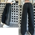 thumbnail image 5 of Girls Baggy Jeans Elastic Waist Wide Leg Baggy Pants Pants for Teen Girls Girls Clothes Size, 5 of 7