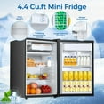 thumbnail image 3 of WAA 4.4 Cu.Ft Mini Fridge with Water Dispenser Adjustable Temp,Low Noise for Small Spaces (Black), 3 of 8