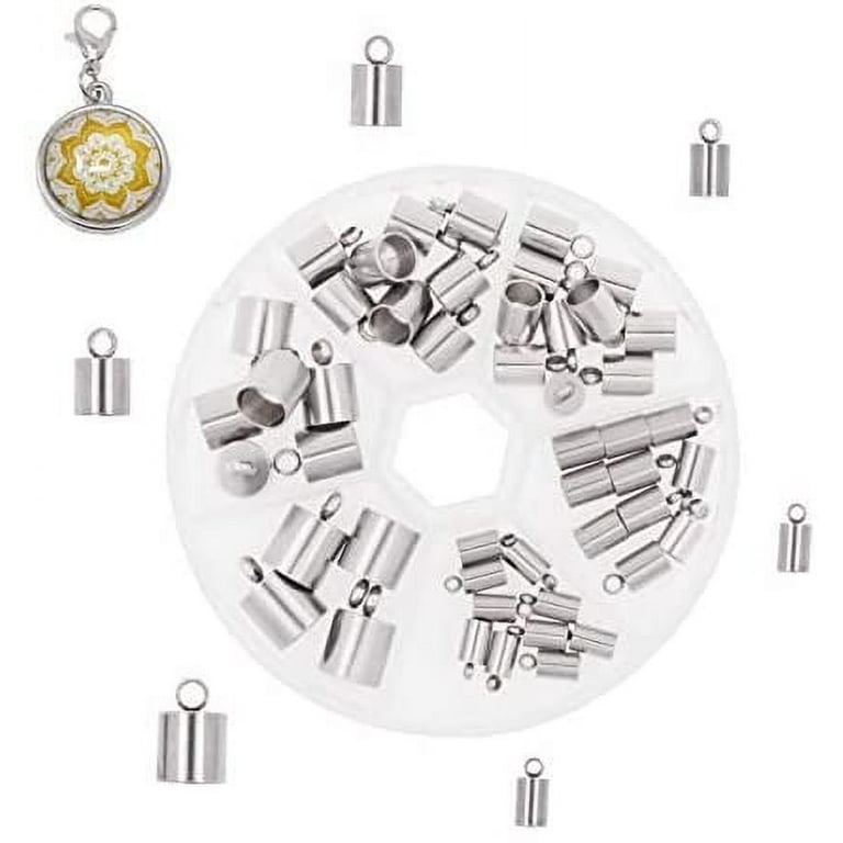 Mandala Crafts 1175pcs 10x6mm Fold Over Ribbon Clamps For Jewelry