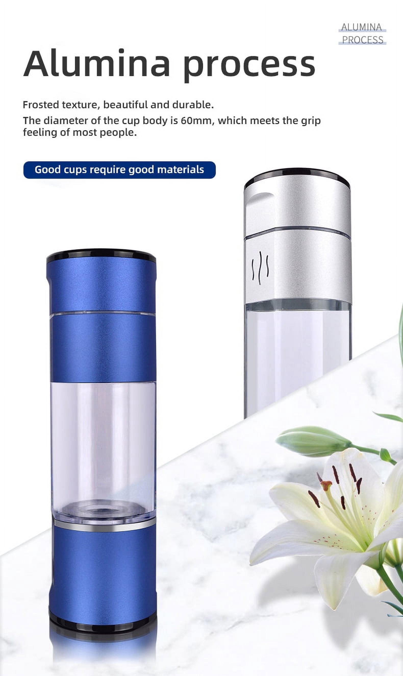 ALKA 210 mL Hydrogen Rich Water Bottle Generator, Portable Water Maker