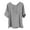 Grey, variant on Women's Cotton Linen Top Short Sleeve Crew Neck Oversized Boho Blouse with Side Slit - Summer Casual | Yubnlvae (Blue | L)