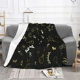 thumbnail image 3 of LNWH Super Soft Flannel Bed Blanket, Cozy Fluffy Warm All Seasons Balloons & Stars Doodles Pattern Throw Blankets for Sofa Bedding, 40"x30", 3 of 8