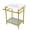White / Brushed Brass, variant on Kingston Brass VPB24187W48 Sheridan 24" Ceramic Console Sink with Stainless Steel Legs and Glass Shelf (4-Inch, 3-Hole), White/Brushed Nickel